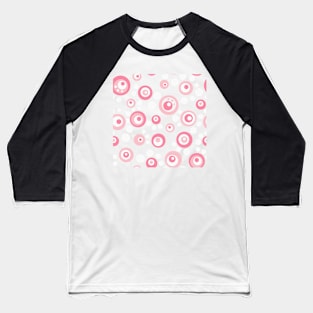 Pink circles pattern Baseball T-Shirt